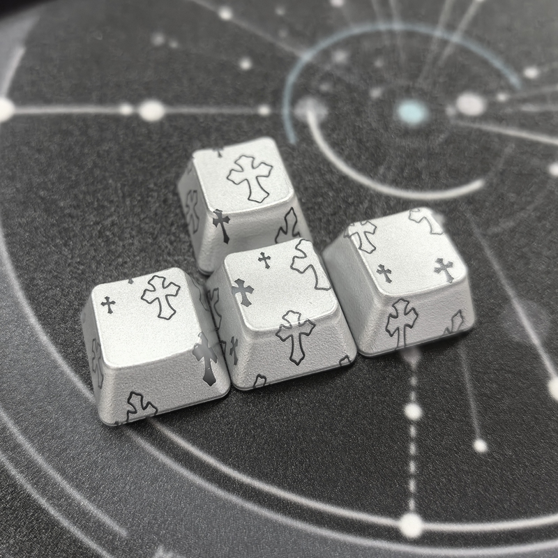 Cross-Shaped Wasd Keycaps with Creative Translucent Design for Mechanical Keyboards