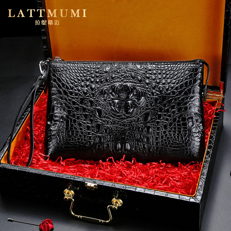 Crocodile Leather Men's Clutch Leather Bag Business Clutch Fashion Casual Clutch Bag Trendy Envelope Bag Men's Bag