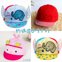 Baby cap female spring and autumn and summer 0-3 months 6 newborn male baby sun visor sun hat Baseball hat