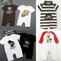 Net red cartoon baby one-piece autumn and winter pure cotton baby Ha clothes thicken the trend of newborns wearing winter clothes outside