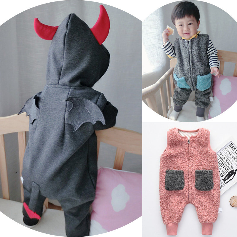 Halloween autumn and winter plus baby dress crawler clothesBaby clothesClothing hackclothesClotherless warm out