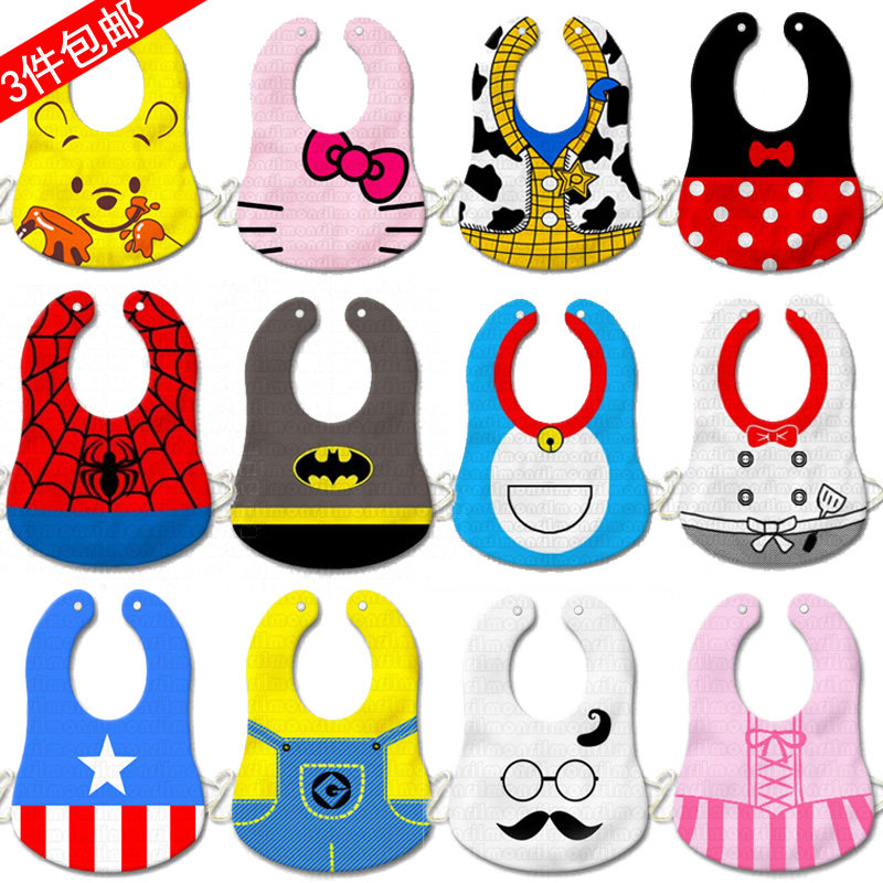 Cotton baby saliva towel waterproof bib baby one-year-old child large cotton meal bib pocket food meal bib buckle