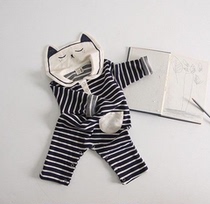 Spring and autumn and winter mens and womens baby coat Cat navy collar non-inverted velvet climbing suit One-piece suit Baby outerwear 1-2 years old