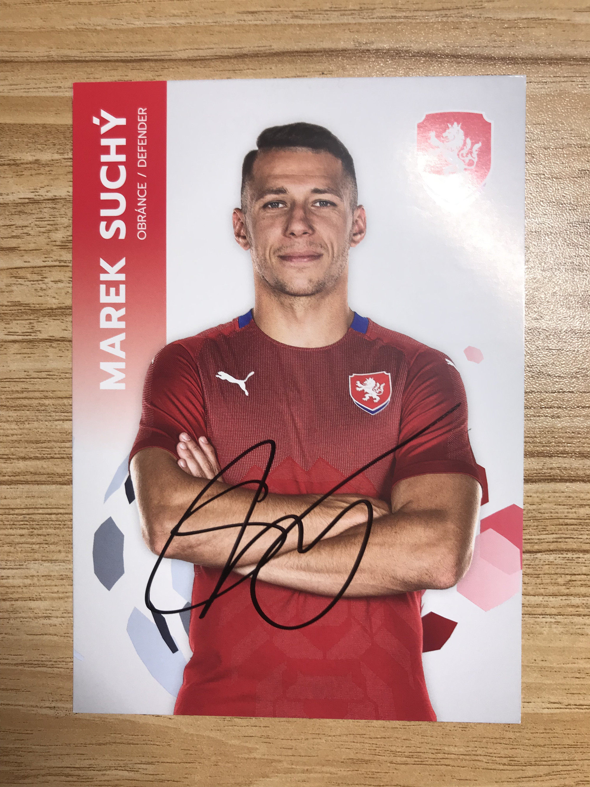 Czech Republic's former national foot Susie's autograph official card