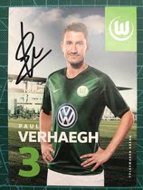 18-19-season Germany Wolfsburg Verhah pro-pen signing card