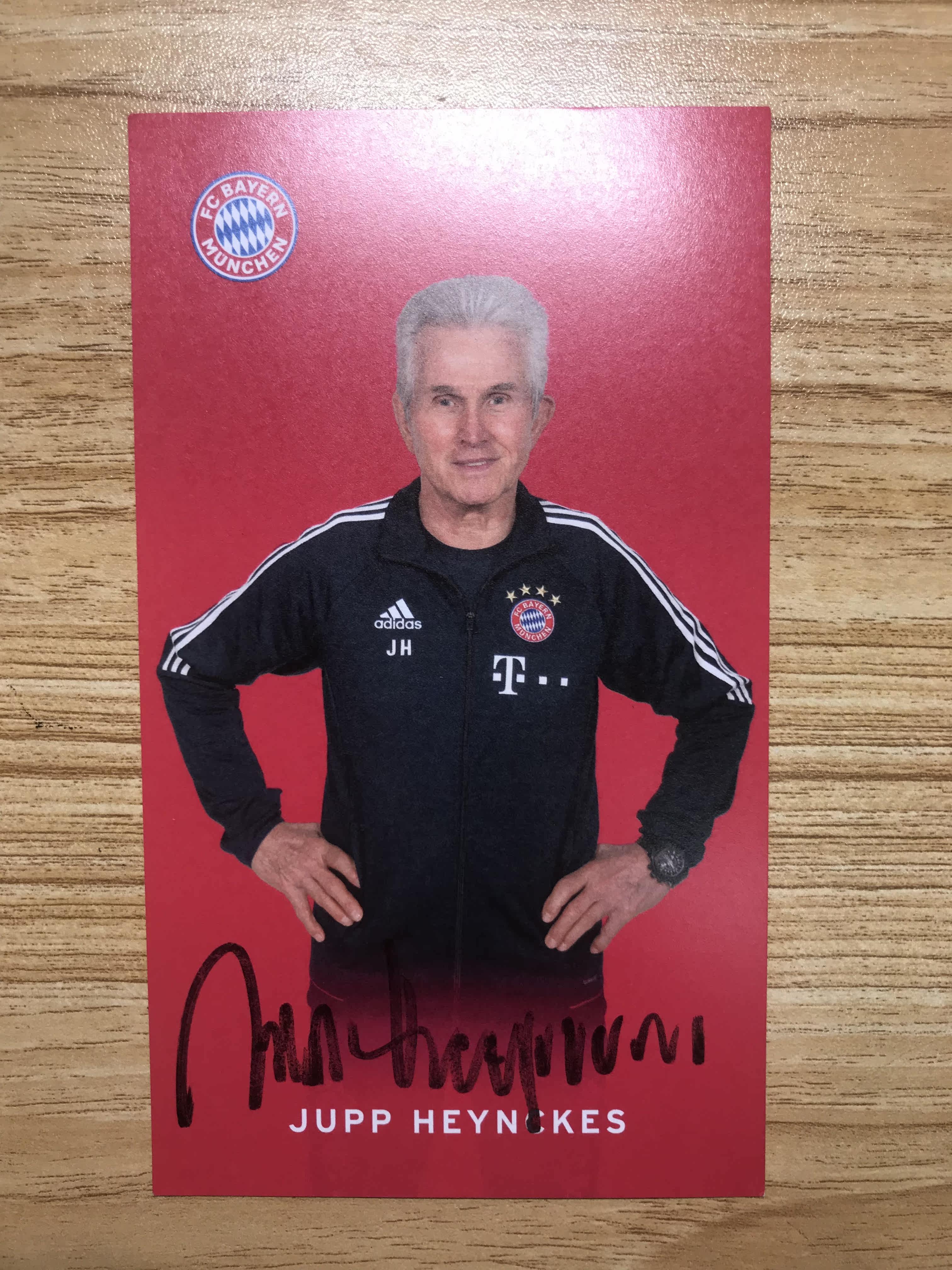 Germany's Bayern Munich Heynckes pro-pen sign card 2