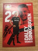 20 20-21 season Germanys Leverkusen sinkhraven pro-pen signing card