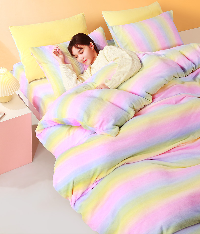 富安娜 Bravo 馨而乐 保暖撸猫绒床品 1.2米床三件套 多重优惠折后¥147包邮