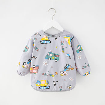 Children's bib car cotton baby car coverall baby kindergarten excavator fire truck reverse dressing waterproof