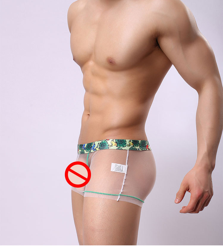 Quần short eo nam gợi cảm quần short một mảnh siêu mỏng liền mạch boyshort đồ lót đồng tính nam thoáng khí đồ lót nam quần lót nữ sinh
