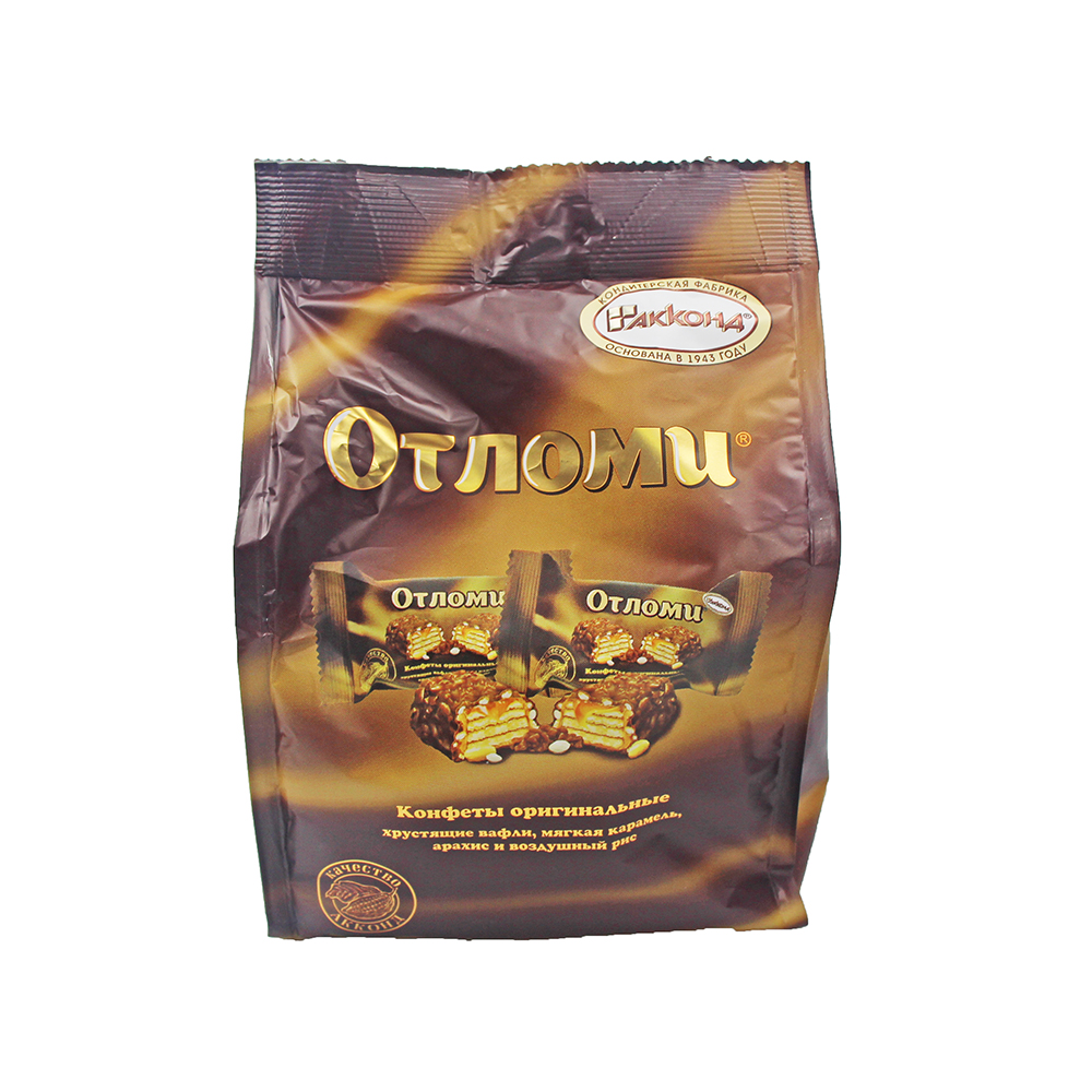 Russia imported Aconteot Caramel Chocolate Wafer Biscuits Crushed Peanut Wafer 360g