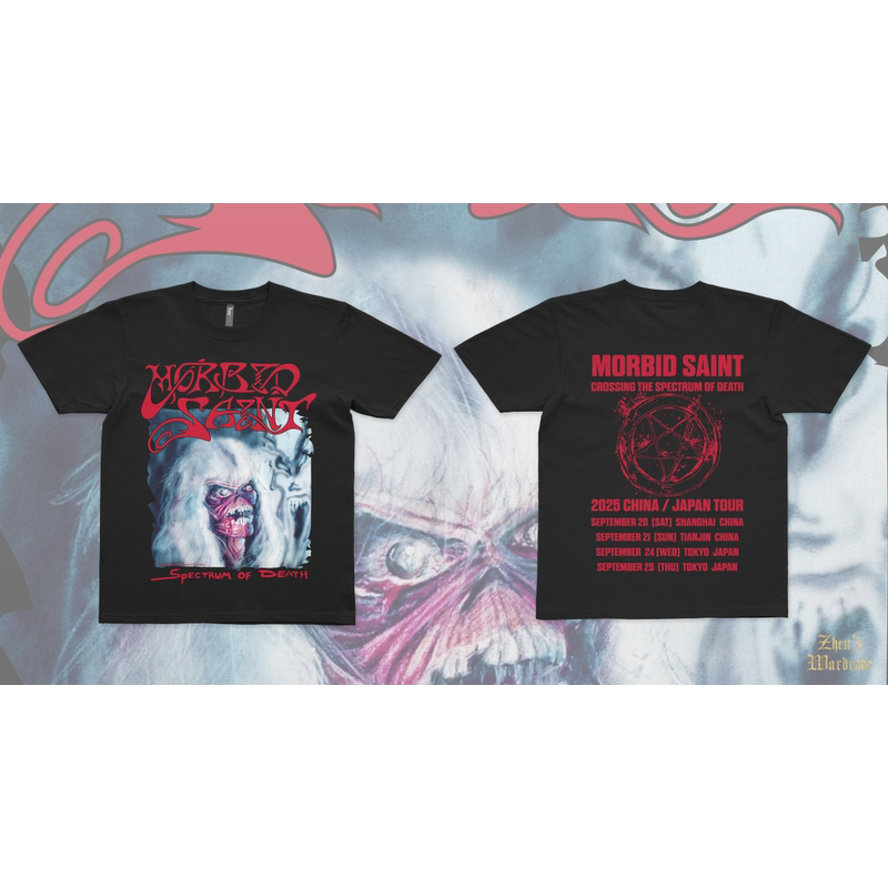 American Extreme Metal Band Morbid Saint Officially Licensed Short-Sleeve T-Shirt China Tour Limited Edition