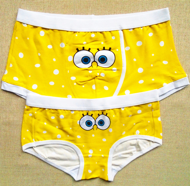 SpongeBob SquarePants Cotton Nam Boxer Quần Dễ Thương Cartoon Cặp Vợ Chồng Quần của Phụ Nữ Quần Tam Giác