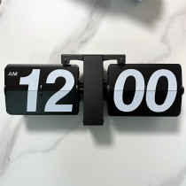 Eurostyle retro big number single hanging automatic page-turning clock living room home minimalist desktop fashion seat bell personality hanging clock