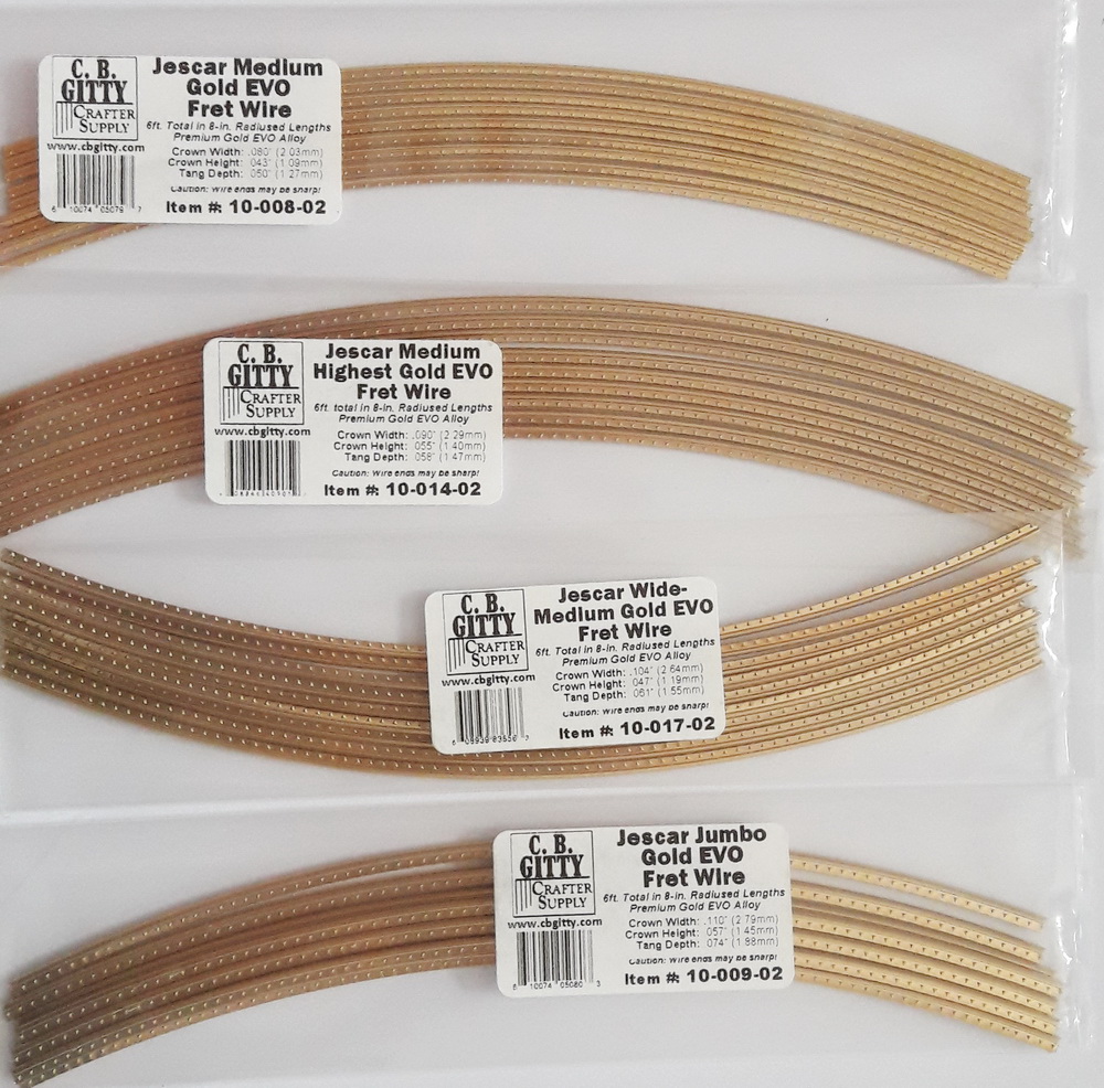 Jescar Tom anderson Suhr James tyler Gold Alloy EVO Guitar Fret