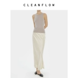 CLEANFLOW Шелковая черная юбка, изысканный стиль