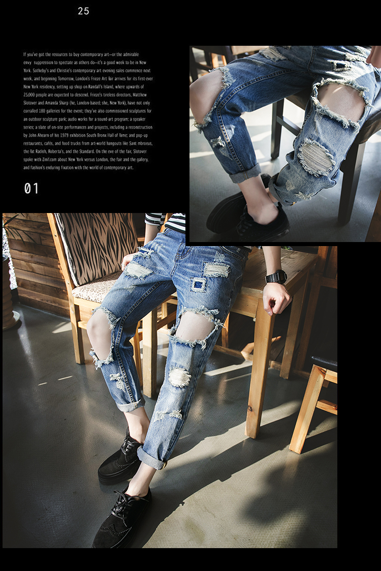 Jeans pour jeunesse Sarouel en coton pour printemps - Ref 1460982 Image 18