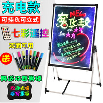 Led small electronic blackboard fluorescent plate shop with handwritten luminous billboard swinging a light screen charging and writing version