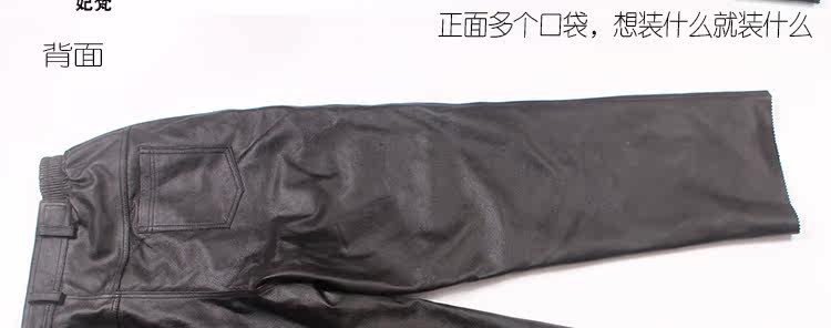 Pantalon cuir homme droit pour automne - Ref 1480202 Image 11