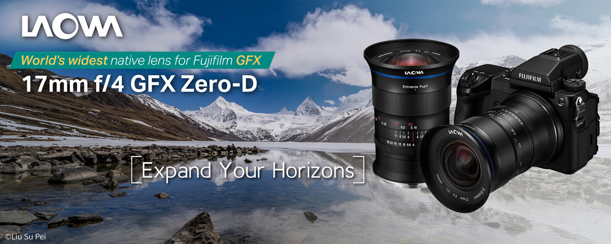 Venus Optics Laowa 17mm f/4 Zero-D for Fujifilm GFX Camera GFX50S