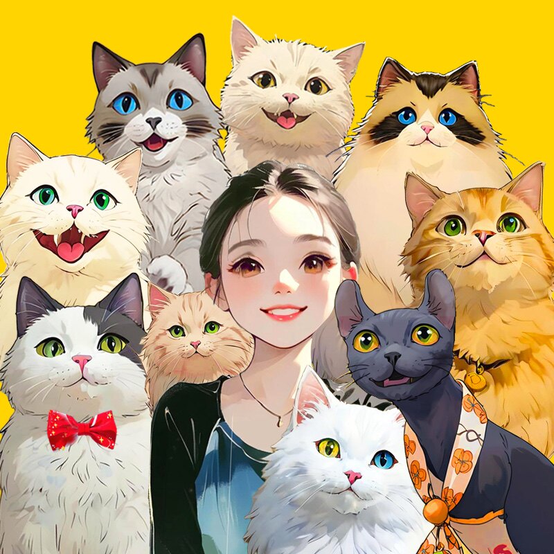 琳琳养了10只猫