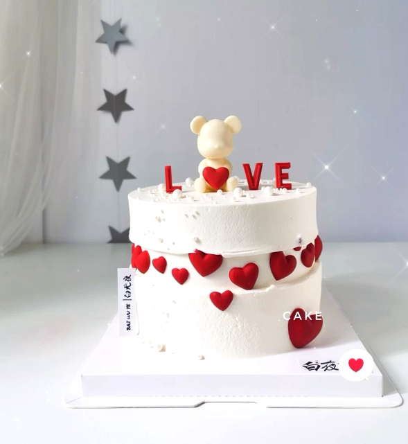 Size Love Violent Bear Love Valentine Day Gift Chocolate Dragon Decoration Cake Silicone Mold Sugar