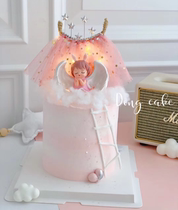 Baked cake decoration piece cute Annie baby children cartoon birthday party themed scene cake jewelry