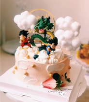 Cartoon Birthday Cake Decoration Fittings Seven Dragon Ball Dragon Ball Yun Wukong Animation Net Red Cake Dress