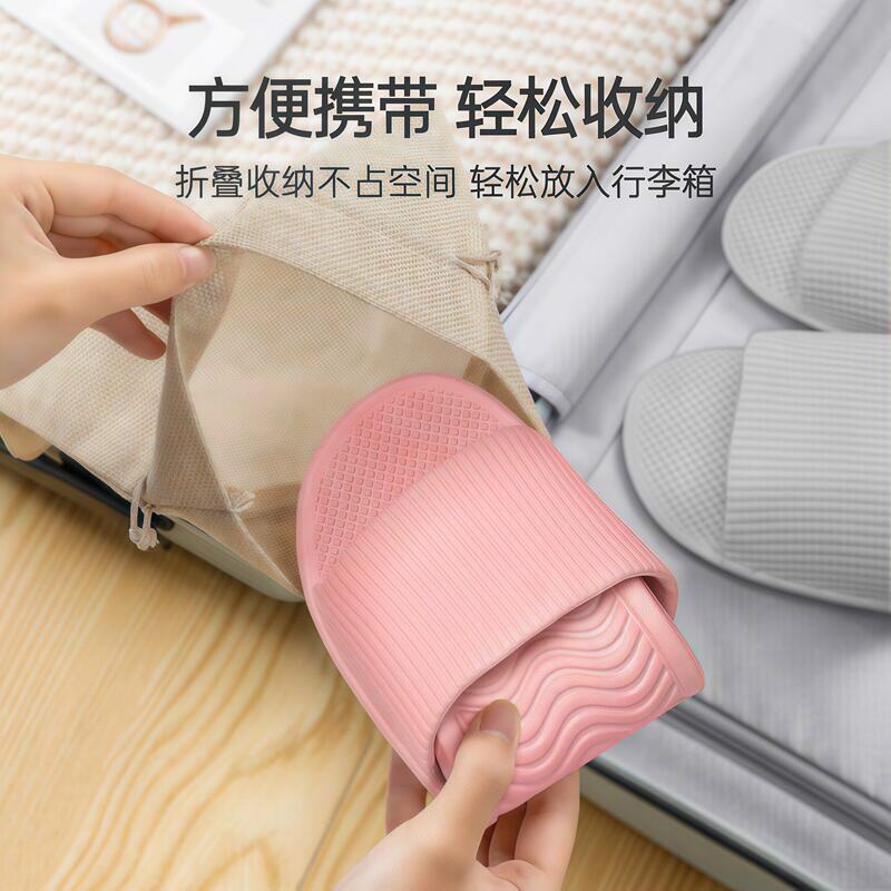 Foldable Travel Portable Non-Slip Disposable Beach Slippers for Women and Men, Suitable for Business Trips, Hotels, and Bathing
