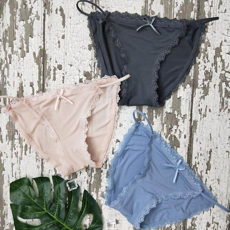 New European and American lace lace ice wire fine with sexy female type low waist underpants speed dry no-scratched triangle pants