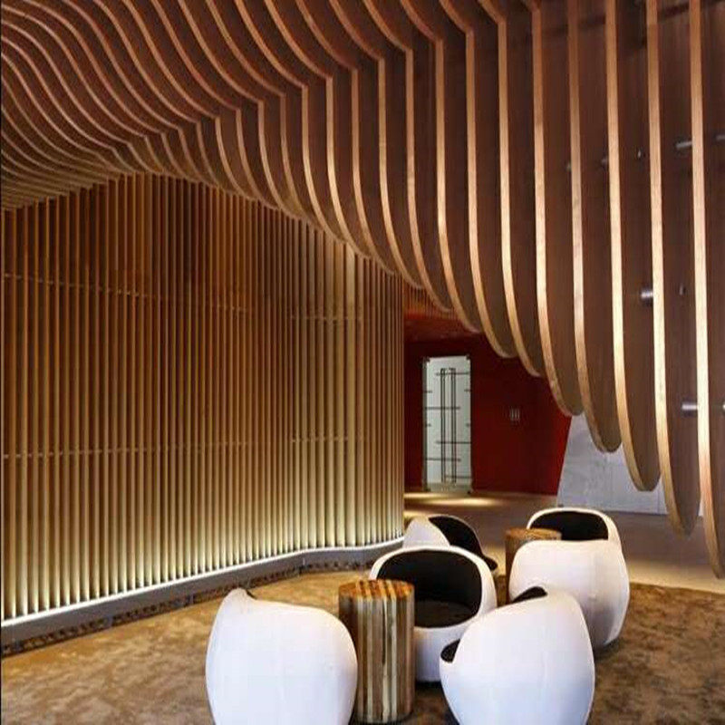 Bookmaking Café West Restaurant Decorative Styling Background Wall Arched Undulating Aluminum Square Tong Biqu Aluminum Veneer Blank-Taobao