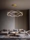 All-Copper Italian Minimalist Living Room Chandelier, Modern Simple Light Luxury Dining Room Lamp, Creative Wave Designer Main Light