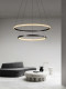 All-Copper Living Room Chandelier, Italian Minimalist Double-Layer Ring Design, Stylish Loft Duplex Lobby Main Light