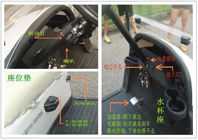 Xe golf đôi tiêu chuẩn tăng vọt Xe giải trí Xe điện bốn bánh - Xe đạp điện xe điện vespa