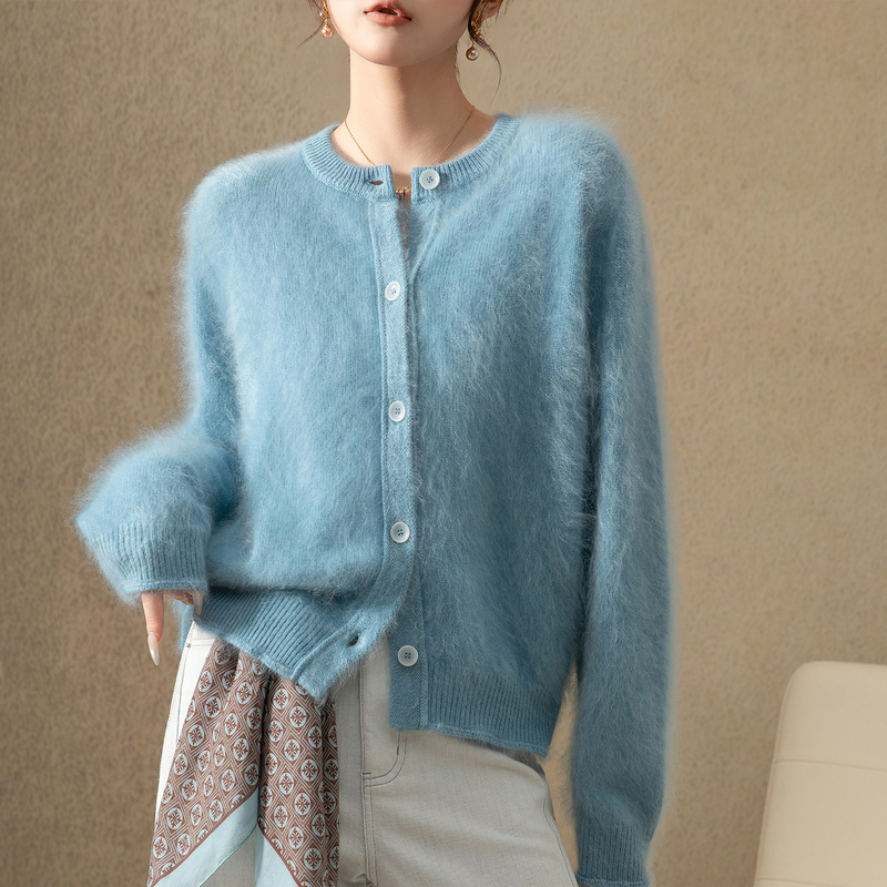 Autumn and Winter Cashmere Sweater for Women, 100% Pure Cashmere, White Cashmere, Washed Brushed Cashmere Cardigan, Thickened Sweater Jacket Autumn and Winter Cashmere Sweater for Women, 100% Pure Cashmere, White Cashmere, Washed Brushed Cashmere Cardigan, Thickened Sweater Jacket