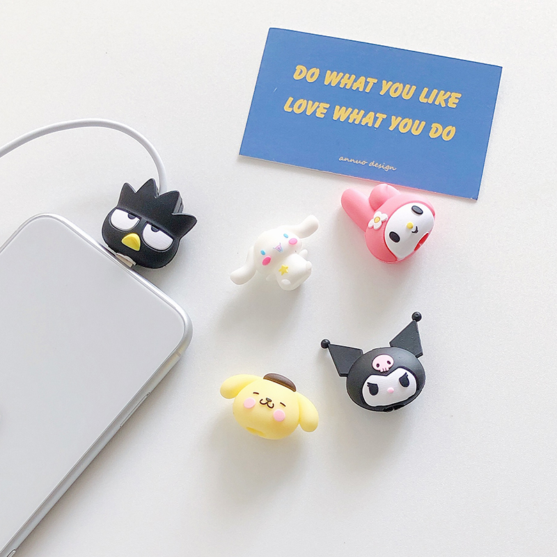 Apply Apple data line protector ear machine line protective sleeve anti-snapping silicone Cute Personality Creative Han Windgirl