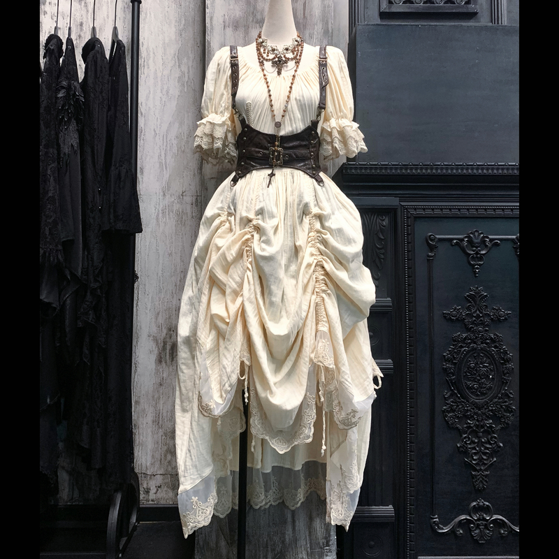 Youleting/Devil Fashion Gothic Lolita Retro Medieval Cotton and Linen Dress Skt077