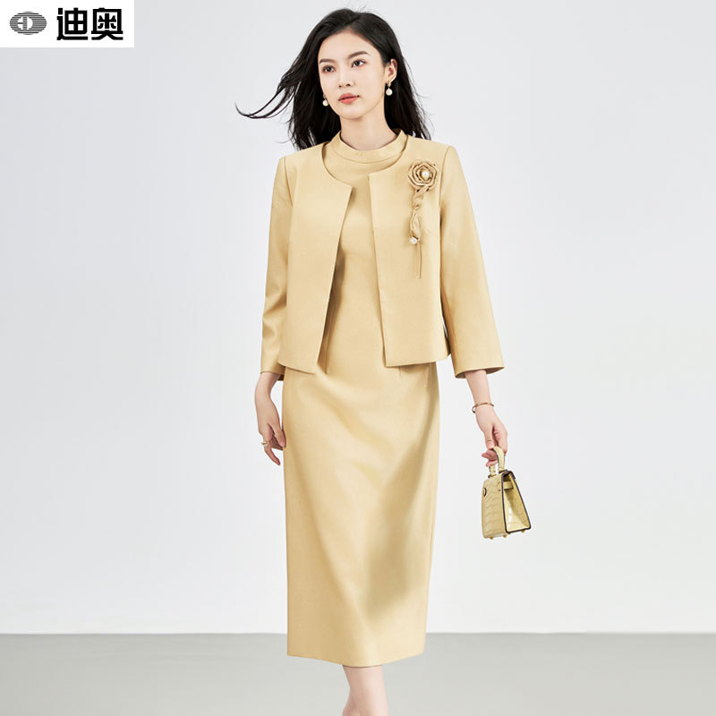 Dior Dress for Women 2026 Spring and Autumn New Style Chinese Style Two-Piece Suit Dress with a High-End Feel and Elegant Socialite Short Coat Dior Dress for Women 2026 Spring and Autumn New Style Chinese Style Two-Piece Suit Dress with a High-End Feel and Elegant Socialite Short Coat