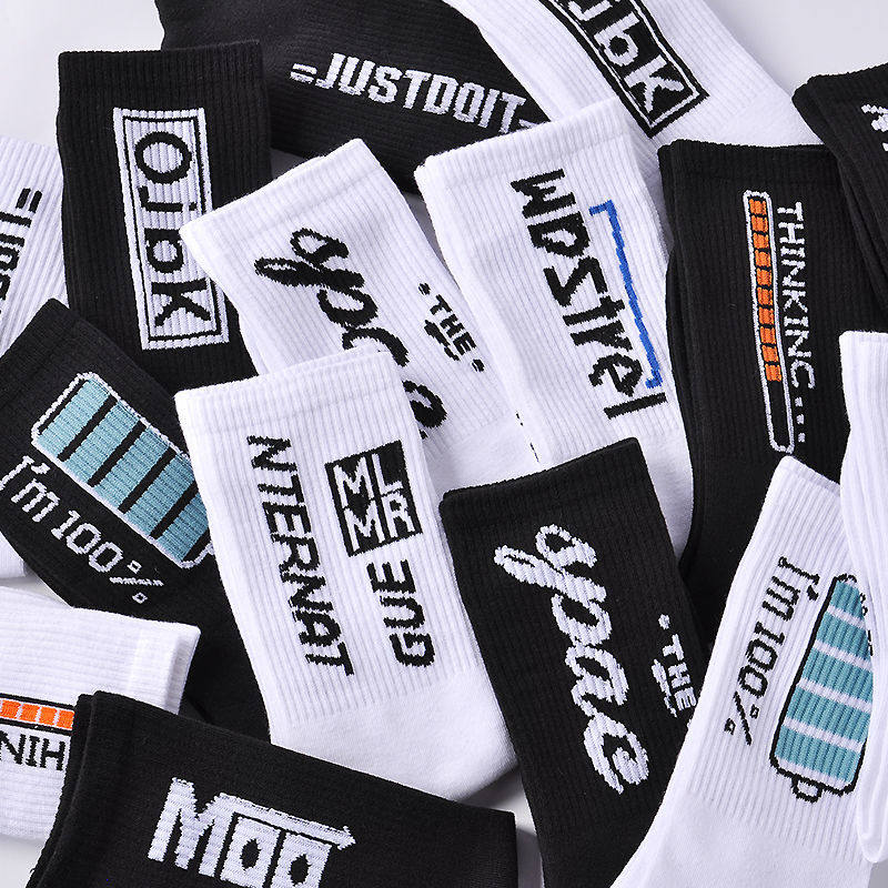 Socks men's and women's Korean version men's stockings in the spring and autumn long tube high tube ins Japanese tide student sports basketball socks