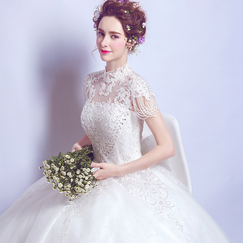 Usd 81 09 Angel Wedding Dress Luxury Lace Hanging Neck Crystal Angel Wedding Dress Luxury Lace Hanging Neck Crystal Flower Princess Bride Slim 2102