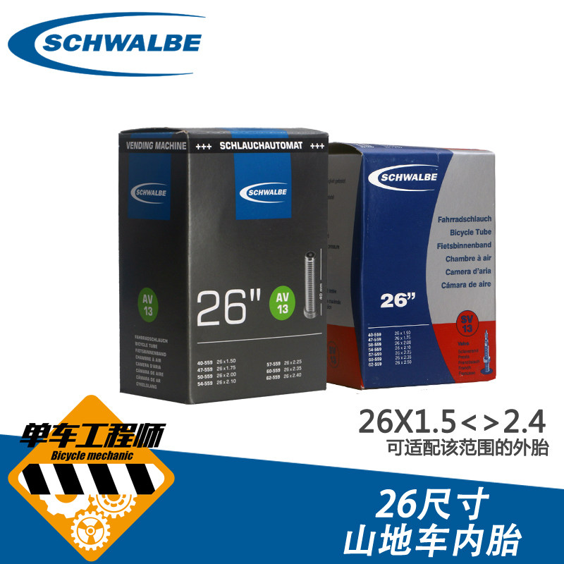 Sven SCHWALBE CLIMBING CAR 26X1 5 1 75 1 95 2 2 0 2 2 1 2 2 3 2 2 4 inner tubes