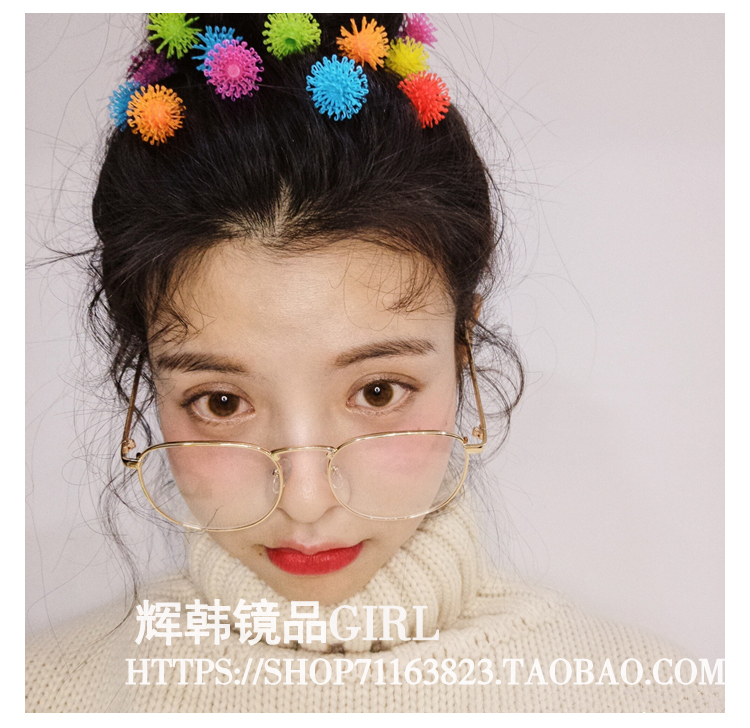 Ulzzang hộp lớn Fan Zhiiao Zhang Dazhao với khung nữ retro văn học kim loại vuông kính Hàn Quốc gọng kính cận nữ đẹp
