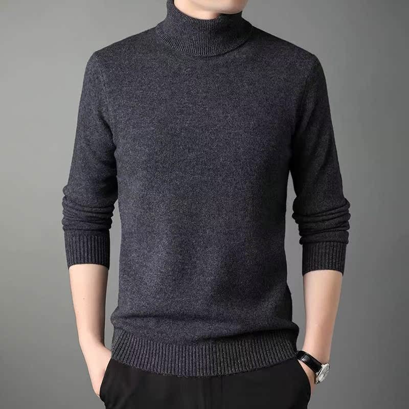 Stephen Cashmere Sweater Men's 100% Pure Cashmere Turtleneck Sweater Winter New Thickened Warm Base Layer Wool Sweater