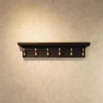 American Countryside Solid Wood Trim Wall-montée Hood Hook Hanger Black Gold Matching Color Creative Clothing Store Shelf Hook Sleeper