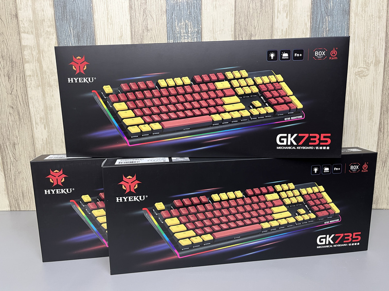 Brand New Heixia (Hyeku) Gk735 Rgb Lighting Box Switch Mechanical Keyboard