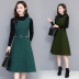 Áo dài mùa thu cho mẹ dài 30 - 40 tuổi Phụ nữ trung niên dày hai mảnh phù hợp với váy len mùa thu và mùa đông váy yếm váy đầm
