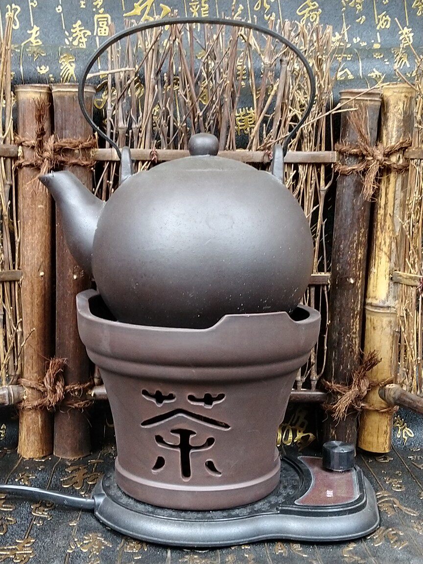 Teapot black crystal furnace cooking tea glass high temperature resistant thickened tea burning water pot mesh red small tea oven steam teapot cooking tea