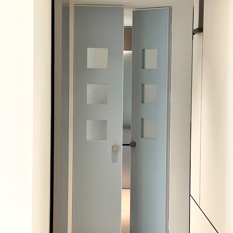 Cobbet-Seyès Small Blue Door Bedroom Door Extremely Narrow Double Door Perforated Door Dopamine Room Wooden Door Double-Opening Painted Door