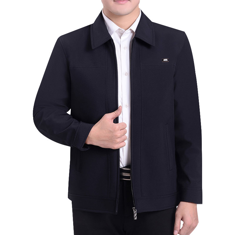 Áo khoác nam trung niên mùa xuân và mùa thu mỏng 2018 mới dài tay giản dị áo jacket