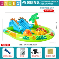 57166 Островной бассейн вулканических динозавров+электрический насос+ремонтный клей